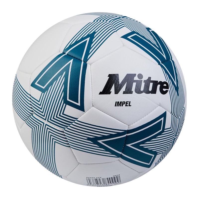 Mitre Impel L30P Football, Highly Durable, Shape Retention, White/Green, 4