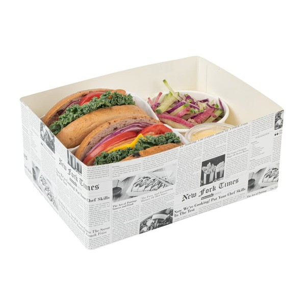 Restaurantware Bio Tek 8.4 x 6 x 3.5 Inch Burger