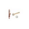 GEMQUEEN 14K Gold Nose Rings Studs : Solid Gold 20G
