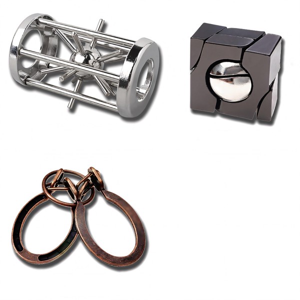 Hokant Metal Brain Teasers Puzzles- 3D Unlock Interlocking Puzzles IQ