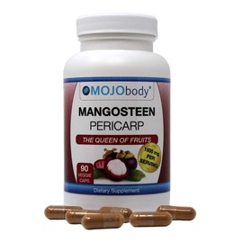 MOJObody Freeze Dried Mangosteen Pericarp Capsules, 1.5 Grams per Serving, 90 Veggie Capsules per Bottle, Xanthone Rich