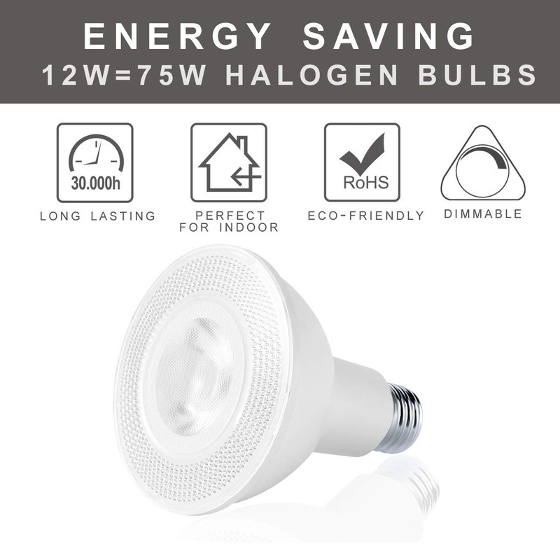 FTL PAR30 LED Bulb 3000K Warm White Long Neck Flood