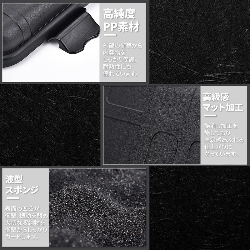 Lezalic Protector Tool Case (M Orange) with Sponge Waterproof, Dustproof,