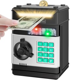 Piggy bank coin jar ATM bank electronic coin bank hildren's age:3-12 money box
