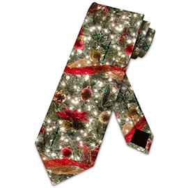 Three Rooker Christmas Ties Mens Christmas Tree Neckties Holiday Tie