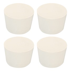 sourcing map Rubber Tapered Plug 38mm to 46mm Solid Test Tubes Bungs Stopper White for Lab Home 4 Pieces