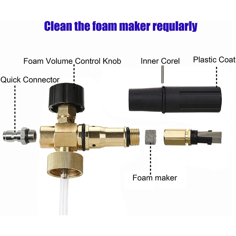 Tool Daily Short Pressure Washer Gun With Foam Cannon, 1/4