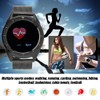 1.54-inch Full screen Waterproof Bluetooth Smart Sports Touch Smartwatch(Black Steel
