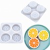 DD-life 2 Pcs 4 Cavity Lemon Slice Silicone Molds Orange