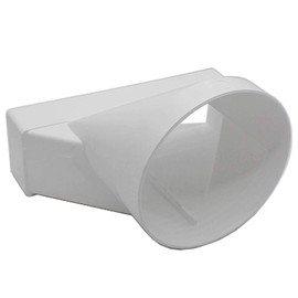 Kair Ducting Adaptor 204mm x 60mm to 125mm - 5 inch Rectangular to Round Straight Channel Connector for Converting to Different Size Duct Systems