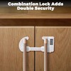 4 Pack U-Shaped Cabinet Locks with Combination Baby Proofing Cabinet