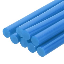 sourcing map 8 Pcs Mini Hot Glue Sticks, 0.28" Dia x 7.87" Long EVA Glue Gun Sticks, Blue Mini Hot Melt Glue Sticks for DIY Craft Sticky Projects