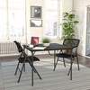 Cosco XL 38.5" Resin Fold-in-Half Card Table, Black, Wheelchair Accessible,