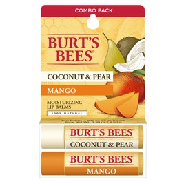 Burt's Bees Bálsamo Labial de Coco y Pera and Mango - Coconut and Pear and Mango Lipbalm - Pack x2