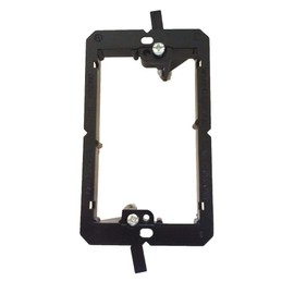 RiteAV Decorative 1 Gang Wall Plate (Black/Black) 2 Port - Cat6 (Shielded) Coax (Black) - Bracket Included