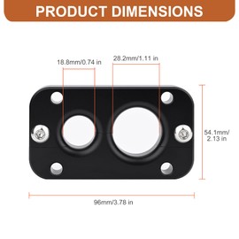 01232023 for Holley Terminator X Max Aluminum Firewall Pass Through, Eliminates Need of Gromet in Firewall - Bulkhead Wiring Harness(Black)