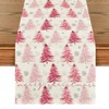 Christmas Trees Table Runner Home Party Decor 13x120 Inch