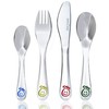 Koru Kids® Smiley children's cutlery, 4-piece set, made of stainless