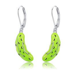 Pickle Earrings Sterling Silver Funny Earrings Jewellery for Women