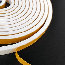 Topiverse Weather Stripping Door Seal Strip, Strong Adhesive, Weatherproof, Reduce Noise, Gap filler, Foam Insulation Tape for Doors and Windows (1/2 in x 1/4 in x 26 Ft), White