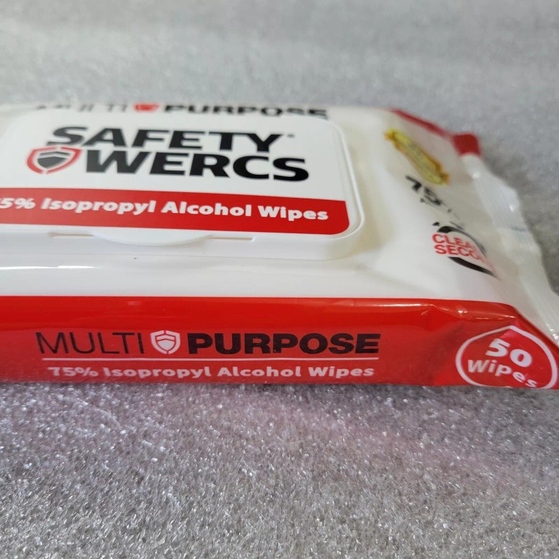 Safety Wercs Multipurpose 75% Isopropyl Alcohol Cleaning Wipes 150 Wipes
