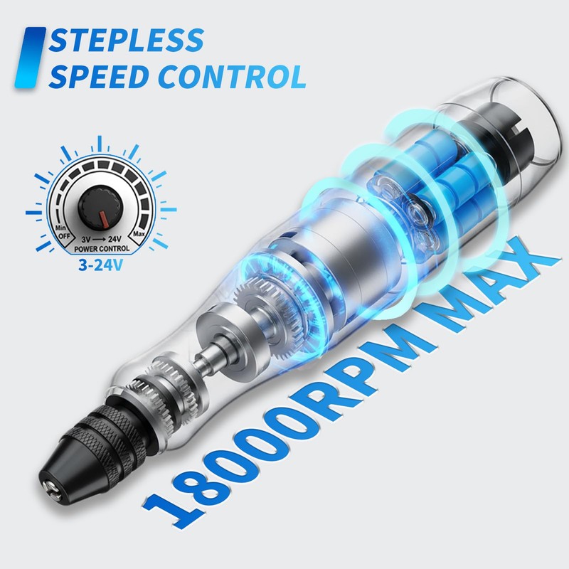 Mini Rotary Tool Kit with Copper Core Motor & 86