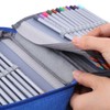 72 Slots Multifunction Foldable Fabric Pencil Case Large Capacity Zipper