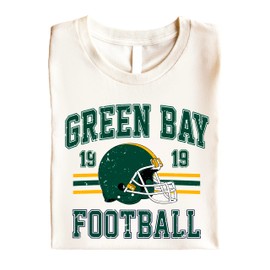 Vintage Green Bay 1919 Football Shirt for Men Women and Kids Distressed Green and Gold Tee Natural Shirt Adult Medium