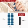 128Pcs de Tiras de Uñas de Color Sólido Pegatinas Autoadhesiva