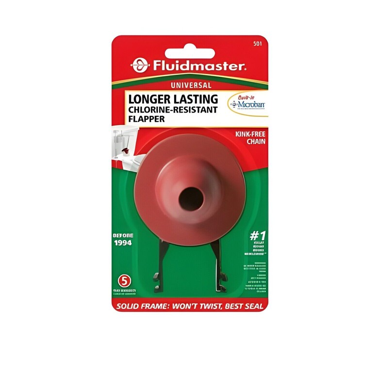 Fluidmaster 501 Universal Longer Lasting Chlorine Resistant Toilet Flapper -