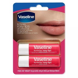 Vaseline Lip Therapy Stick Rosy Lips | Intensive Lip Repair Treatment for Cracked, Dry, and Chapped Lips, 4.8g (2 pack)