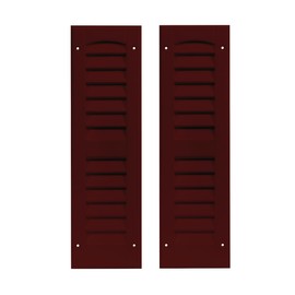 Shed Shutters Louvered 6" W x 21" Redwood for Sheds, Playhouses, and Chicken Coops 1 Pair (LS621R-BX2)