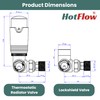 Hot Flow All White Marella 3 Modern Thermostatic Radiator Valve