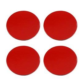 X AUTOHAUX 45mm Red Auto Car Wheel Center Hub Cap Sticker Emblem Badge Decal 4pcs