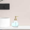 UHEY HOME Glass Soap Dispenser Bathroom, Heart-Shaped 6.7oz Refillable Liquid