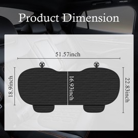 YGDMD Car Back Seat Cover,Non-Slip & Breathable Bench Seat Cover with Side Pockets for Car Storage & Protecting Interiors,Universal All-Season Seats Back Protector for Most Cars,SUVs