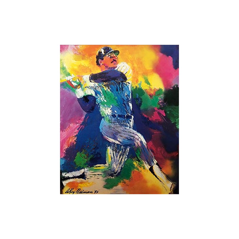 LEROY NEIMAN "Reggie Jackson Framed New Art 19.5" x 17.5"