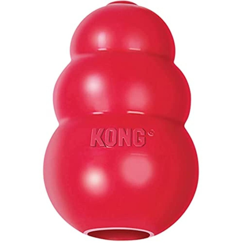 Kong Juguete Interactivo Classic para Aves y Hurones/Conejos, Color Rojo,