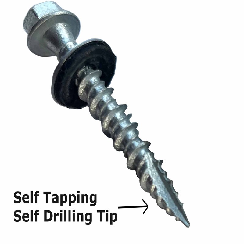 (100) BRAUNY BOY Forest Green - Metal Roofing Screws #10