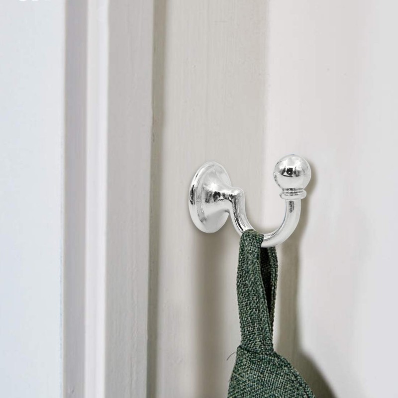 Geluode 8 Pcs Metal Curtain Holdbacks, Curtain Tieback Hooks Metal