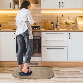 BEQHAUSE 30x18 Inch Kitchen Rug Mats, Durable Anti-Slip Absorbent Dirt-Resist...