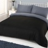 Brentfords Plain Dye Duvet Cover with Pillowcase Reversible Bedding Set