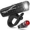 USB Rechargeable Bike Headlight and Back Light Set 600lm Bright