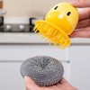 Soap Dispensing dish Pot Brush, Kitchen Wire Cleaning Brush Set,