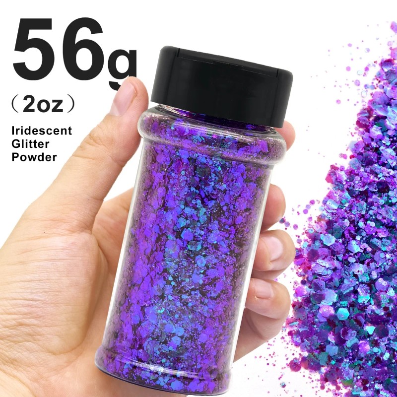 24 Pcs Sparkly Glitter for Crafts, Tumbler & Nail Design,