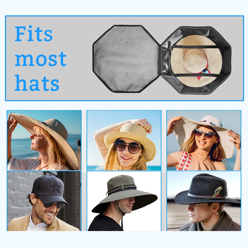 SHWWQUE Hat Storage Box,Hat Boxes for Women Storage,Cowboy Hats Holder