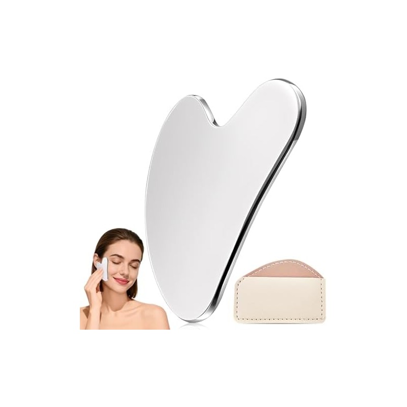 Gua Sha, Herramienta de Masaje de Acero Inoxidable Guasha, Herramienta