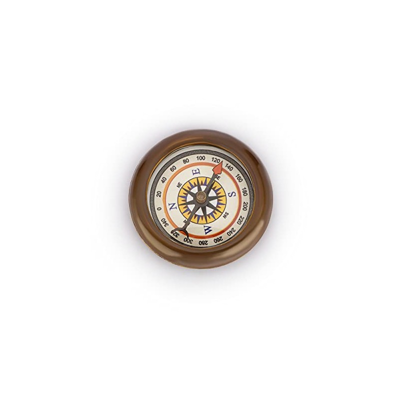 NKlaus Thin Compass Made of Antique Brass 4.5 mm Pocket