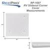 RecPro RV Slide-Out Corner Cover Square 4 1/2" (2)