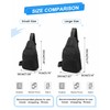 SEAFEW Small Black Sling Crossbody Bag for Men Women, Shoulder
